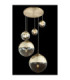 Varus Cluster Pendant Ceiling Light Gold Colours 5x E27-4