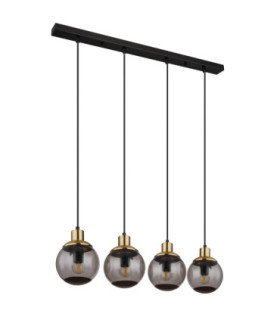 Potter Bar Pendant Ceiling Light Matt Black 4x E27-2