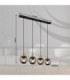 Potter Bar Pendant Ceiling Light Matt Black 4x E27-11