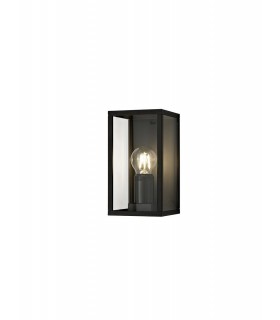 Flush Wall Lamp, 1 x E27, IP54, Graphite Black - 1