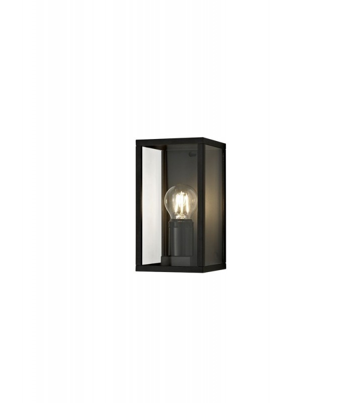 Flush Wall Lamp, 1 x E27, IP54, Graphite Black - 1