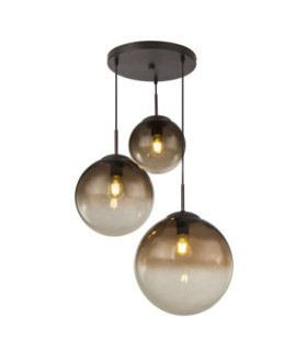Varus Cluster Pendant Ceiling Light Brown 3x E27-1