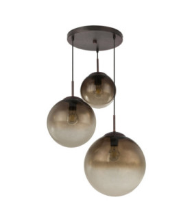 Varus Cluster Pendant Ceiling Light Brown 3x E27-2