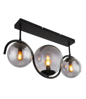 Porry Globe Ceiling Light Matt Black 3x E14-1
