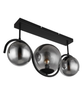 Porry Globe Ceiling Light Matt Black 3x E14-2