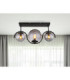 Porry Globe Ceiling Light Matt Black 3x E14-5
