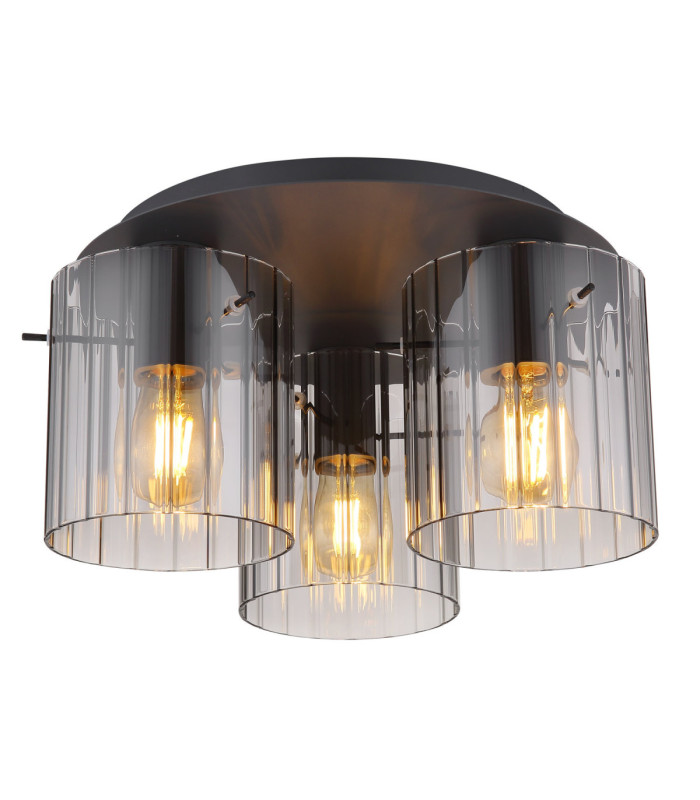 Tiril Shade Cluster Ceiling Light Matt Anthracite 3x E27-1