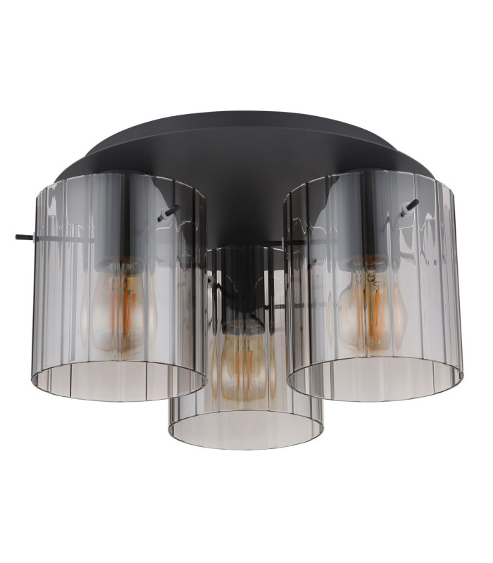 Tiril Shade Cluster Ceiling Light Matt Anthracite 3x E27-2