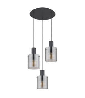 Tiril Cluster Pendant Ceiling Light Matt Anthracite 3x E27-2