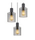 Tiril Cluster Pendant Ceiling Light Matt Anthracite 3x E27-3