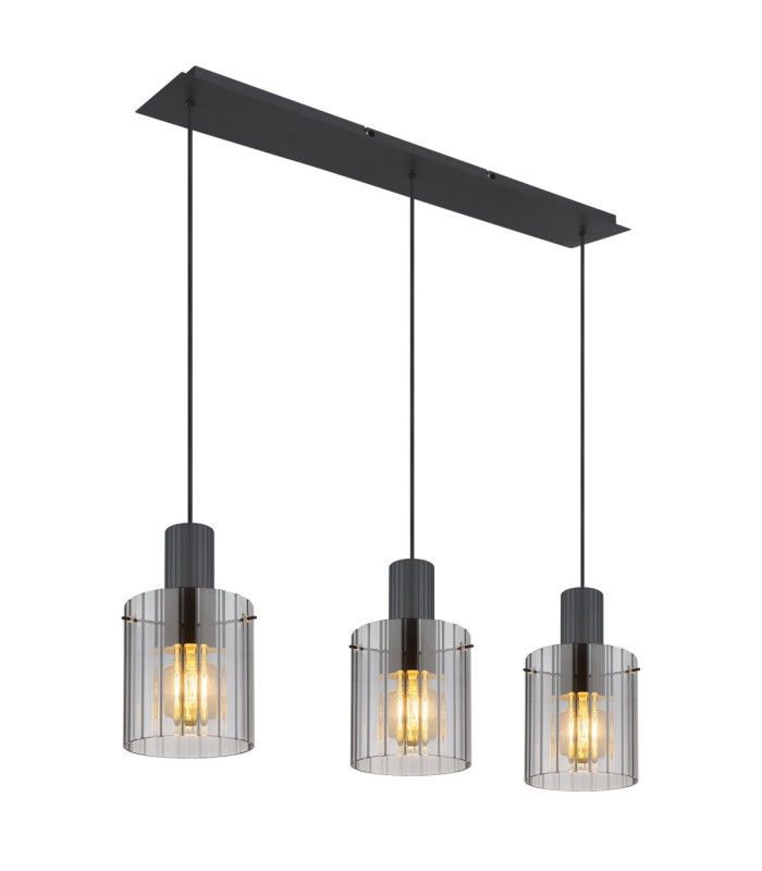 Tiril Bar Pendant Ceiling Light Matt Anthracite 3x E27-1