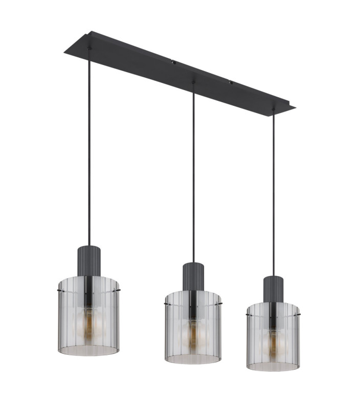 Tiril Bar Pendant Ceiling Light Matt Anthracite 3x E27-2