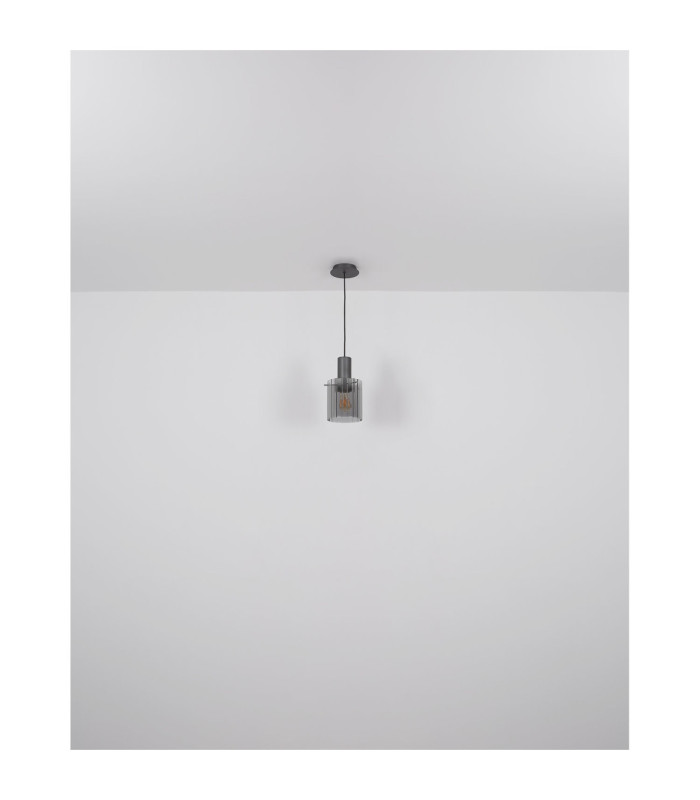 Tiril Slim Pendant Ceiling Light Matt Anthracite 1x E27-6