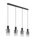 Florentina Bar Pendant Ceiling Light Matt Black 4x E27-2