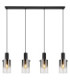 Florentina Bar Pendant Ceiling Light Matt Black 4x E27-3