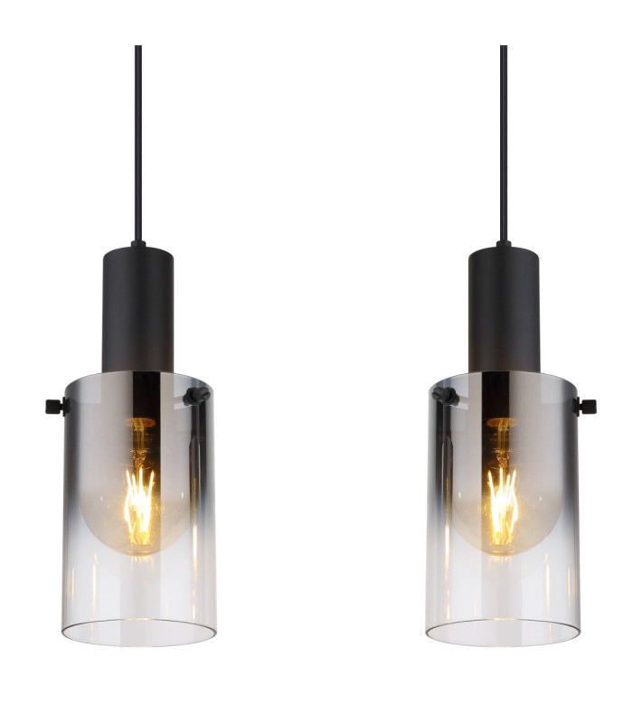 Florentina Bar Pendant Ceiling Light Matt Black 4x E27-4