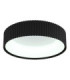Kemp Integrated LED Cylindrical Ceiling Light Matt Black 2700-4000-6000K-5