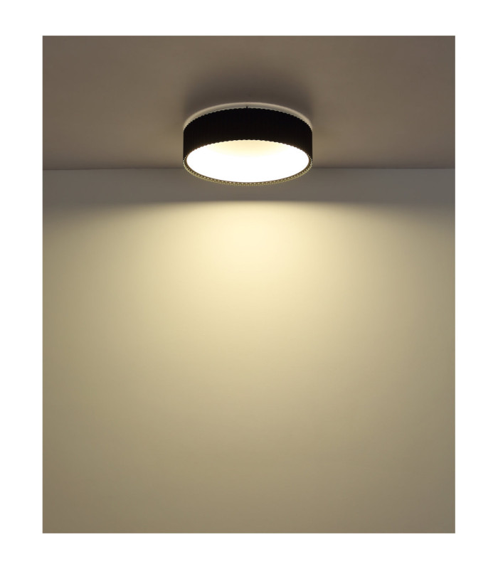 Kemp Integrated LED Cylindrical Ceiling Light Matt Black 2700-4000-6000K-6