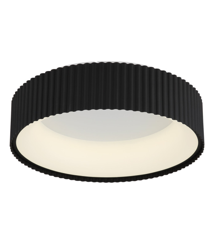 Kemp Integrated LED Cylindrical Ceiling Light Matt Black 2700-4000-6000K-8