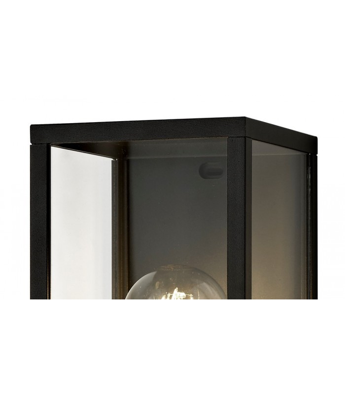 Flush Wall Lamp, 1 x E27, IP54, Graphite Black - 7