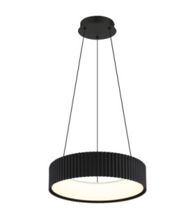 Kemp Integrated LED Cylindrical Pendant Ceiling Light Matt Black 2700-4000-6000K-1