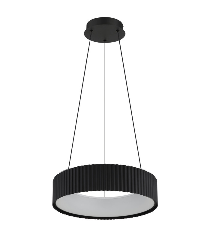 Kemp Integrated LED Cylindrical Pendant Ceiling Light Matt Black 2700-4000-6000K-2