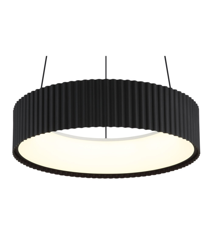 Kemp Integrated LED Cylindrical Pendant Ceiling Light Matt Black 2700-4000-6000K-3