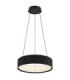 Kemp Integrated LED Cylindrical Pendant Ceiling Light Matt Black 2700-4000-6000K-8
