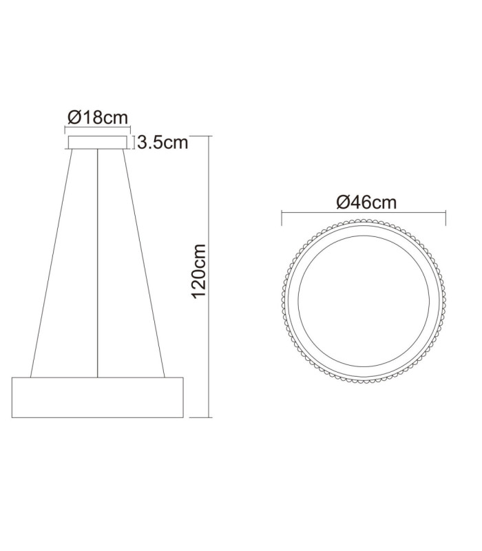 Kemp Integrated LED Cylindrical Pendant Ceiling Light Matt Black 2700-4000-6000K-9