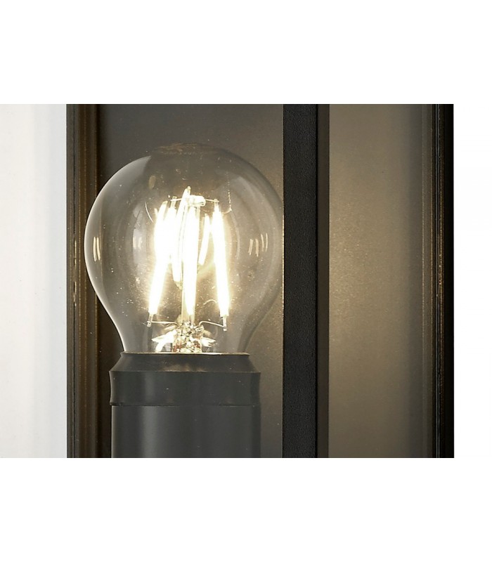 Flush Wall Lamp, 1 x E27, IP54, Graphite Black - 8