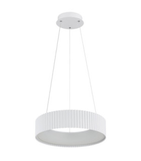 Kemp Integrated LED Cylindrical Pendant Ceiling Light Matt White 2700-4000-6000K-2