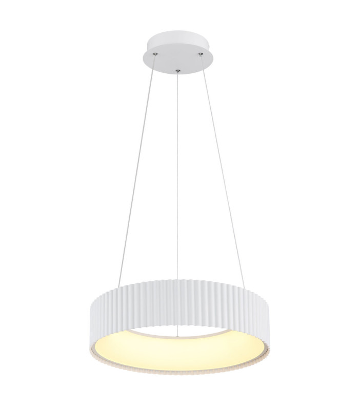Kemp Integrated LED Cylindrical Pendant Ceiling Light Matt White 2700-4000-6000K-4