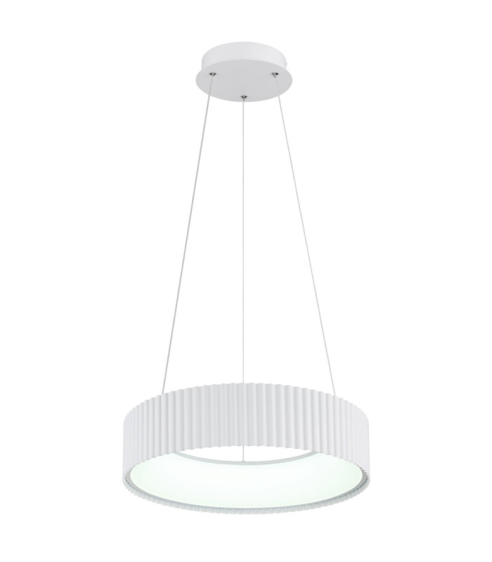 Kemp Integrated LED Cylindrical Pendant Ceiling Light Matt White 2700-4000-6000K-5