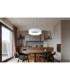 Kemp Integrated LED Cylindrical Pendant Ceiling Light Matt White 2700-4000-6000K-7