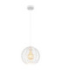 Nesa 28cm Wire Frame Pendant Ceiling Light Matt White 1x E27-1