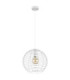 Nesa 35cm Wire Frame Pendant Ceiling Light Matt White 1x E27-2
