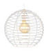 Nesa 35cm Wire Frame Pendant Ceiling Light Matt White 1x E27-3