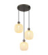 Brokana Cluster Pendant Ceiling Light Matt Gunmetal 3x E14-1