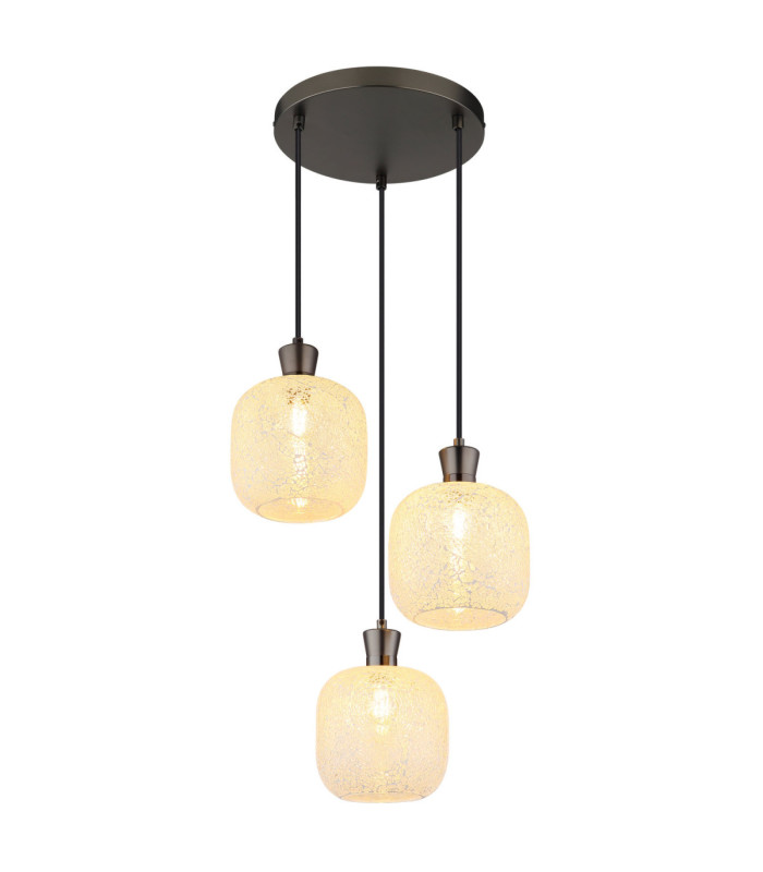 Brokana Cluster Pendant Ceiling Light Matt Gunmetal 3x E14-1