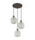 Brokana Cluster Pendant Ceiling Light Matt Gunmetal 3x E14-2