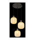 Brokana Cluster Pendant Ceiling Light Matt Gunmetal 3x E14-4