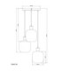 Brokana Cluster Pendant Ceiling Light Matt Gunmetal 3x E14-7
