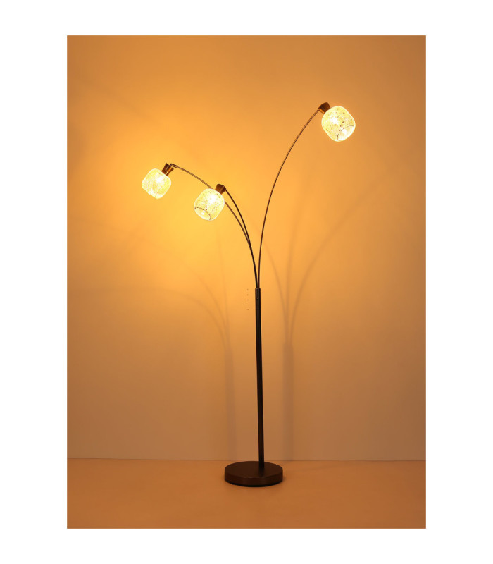 Brokana Multi Arm Floor Lamp Matt Gunmetal 3x E14-6