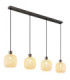 Brokana Bar Pendant Ceiling Light Matt Gunmetal 4x E14-1