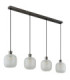 Brokana Bar Pendant Ceiling Light Matt Gunmetal 4x E14-2