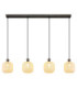 Brokana Bar Pendant Ceiling Light Matt Gunmetal 4x E14-3
