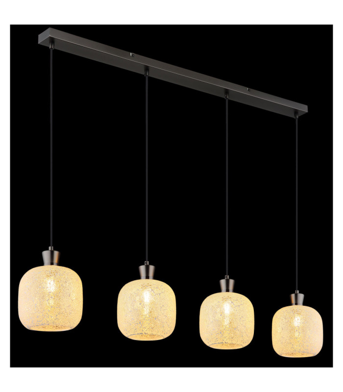 Brokana Bar Pendant Ceiling Light Matt Gunmetal 4x E14-5