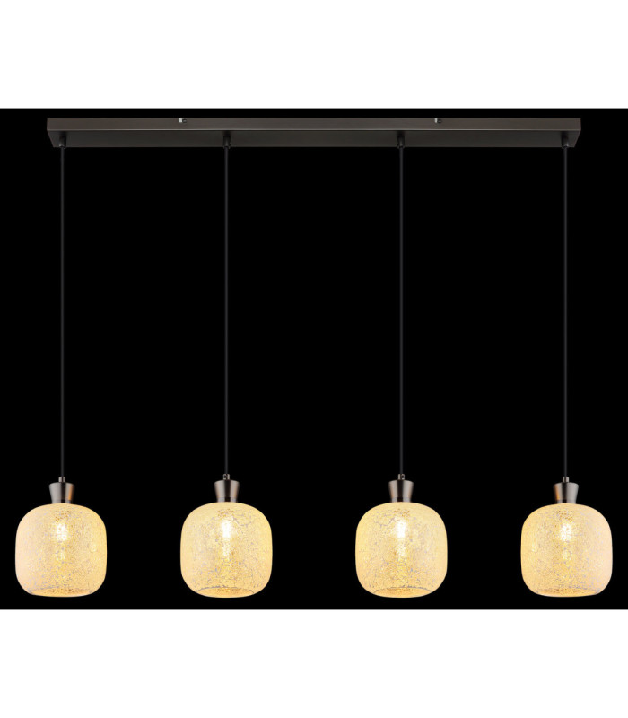 Brokana Bar Pendant Ceiling Light Matt Gunmetal 4x E14-6