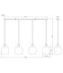 Brokana Bar Pendant Ceiling Light Matt Gunmetal 4x E14-9
