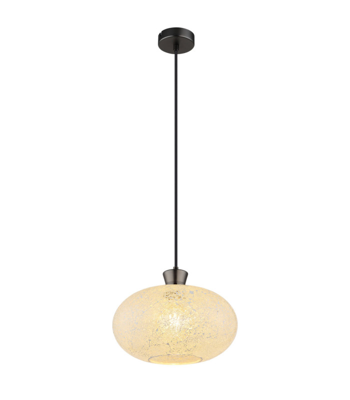Brokana Spherical Pendant Ceiling Light Matt Gunmetal 1x E27-1